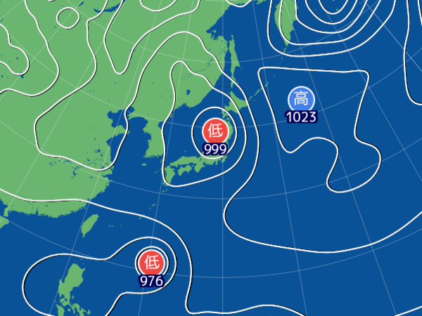 週間気圧配置図